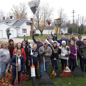 Leaf clean up service project